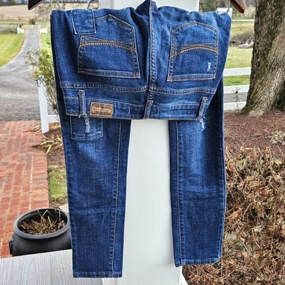 ZANADI vintage patch low rise skinny jeans size 1 - Picture 5 of 14